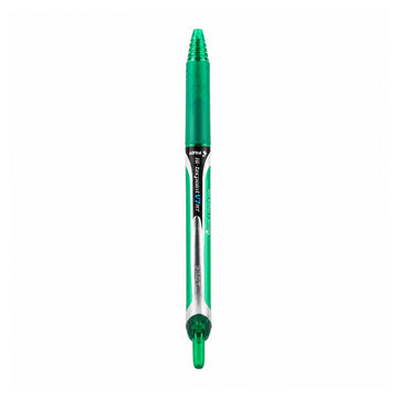 Pilot Hi-Tecpoint V7 RT Green Rollerball Pen — 0.7mm Refillable Retractable with Rubber Grip