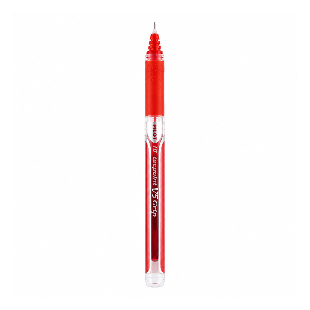 Pilot Hi-Tecpoint V5 Grip Red Rollerball Pen — Red Ink