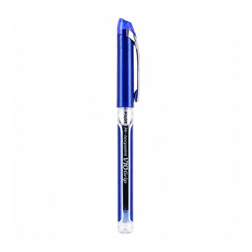Pilot Hi-Tecpoint V10 Grip Blue Rollerball Pen — 1.0mm Broad Liquid Ink with Dimpled Grip