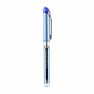 Pilot Hi-Tecpoint V5 Grip Blue Rollerball Pen — 0.5mm Ultra-Fine Liquid Ink with Dimpled Grip