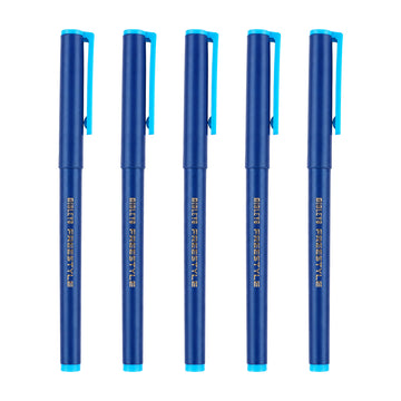 Ridleys Freestyle Pack of 5 — Blue Ink Fibre Tip Stick Pen