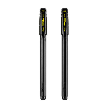 Pentel EnerGel – Black Body with Black Clip (Black Ink) Set of 2