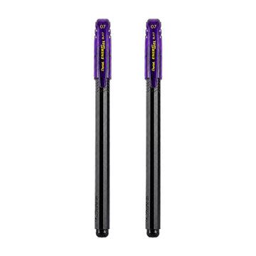 Pentel EnerGel Black & Violet Plastic Gel Pen | Violet Ink | Cap Type