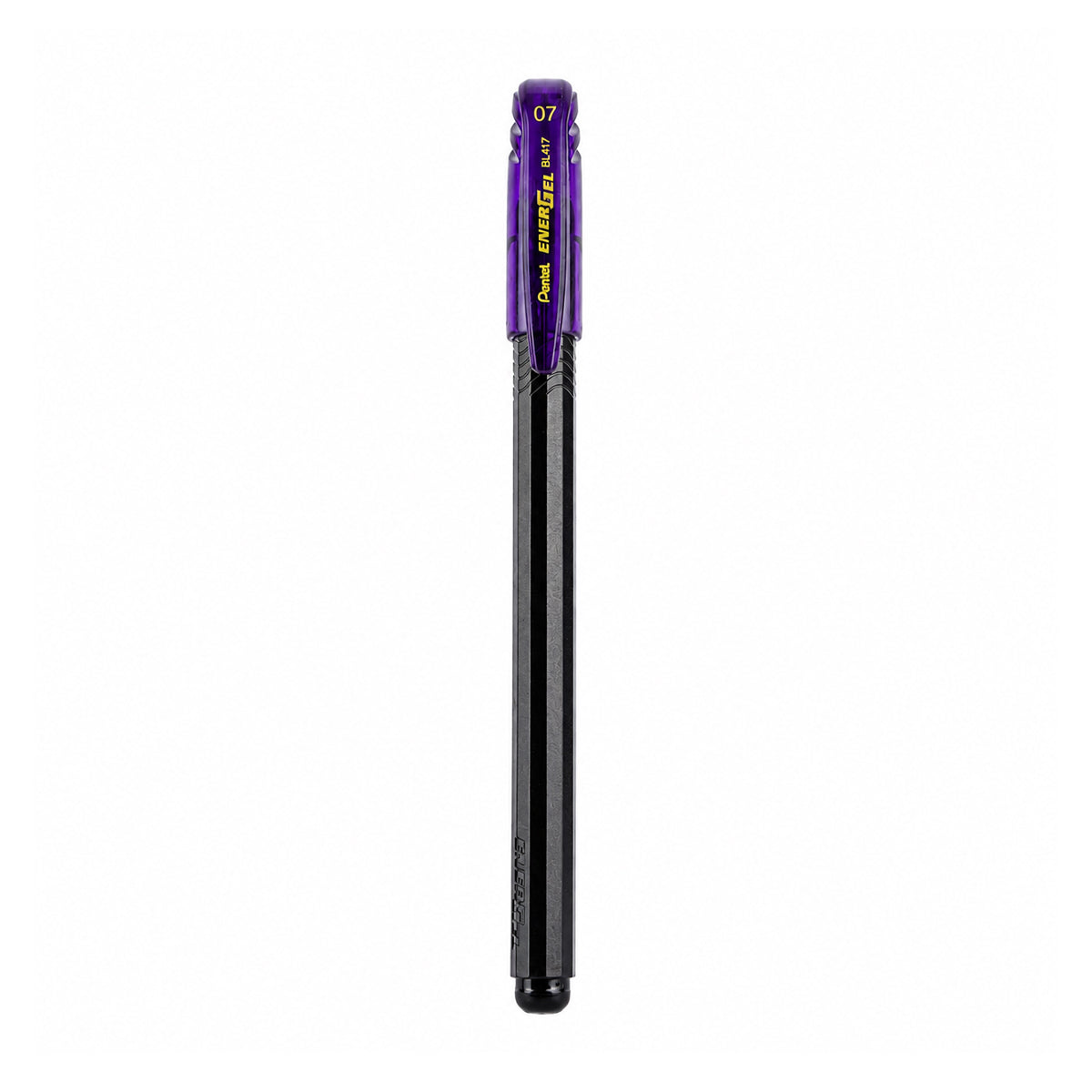 Pentel EnerGel Black & Violet Plastic Gel Pen | Violet Ink | Cap Type