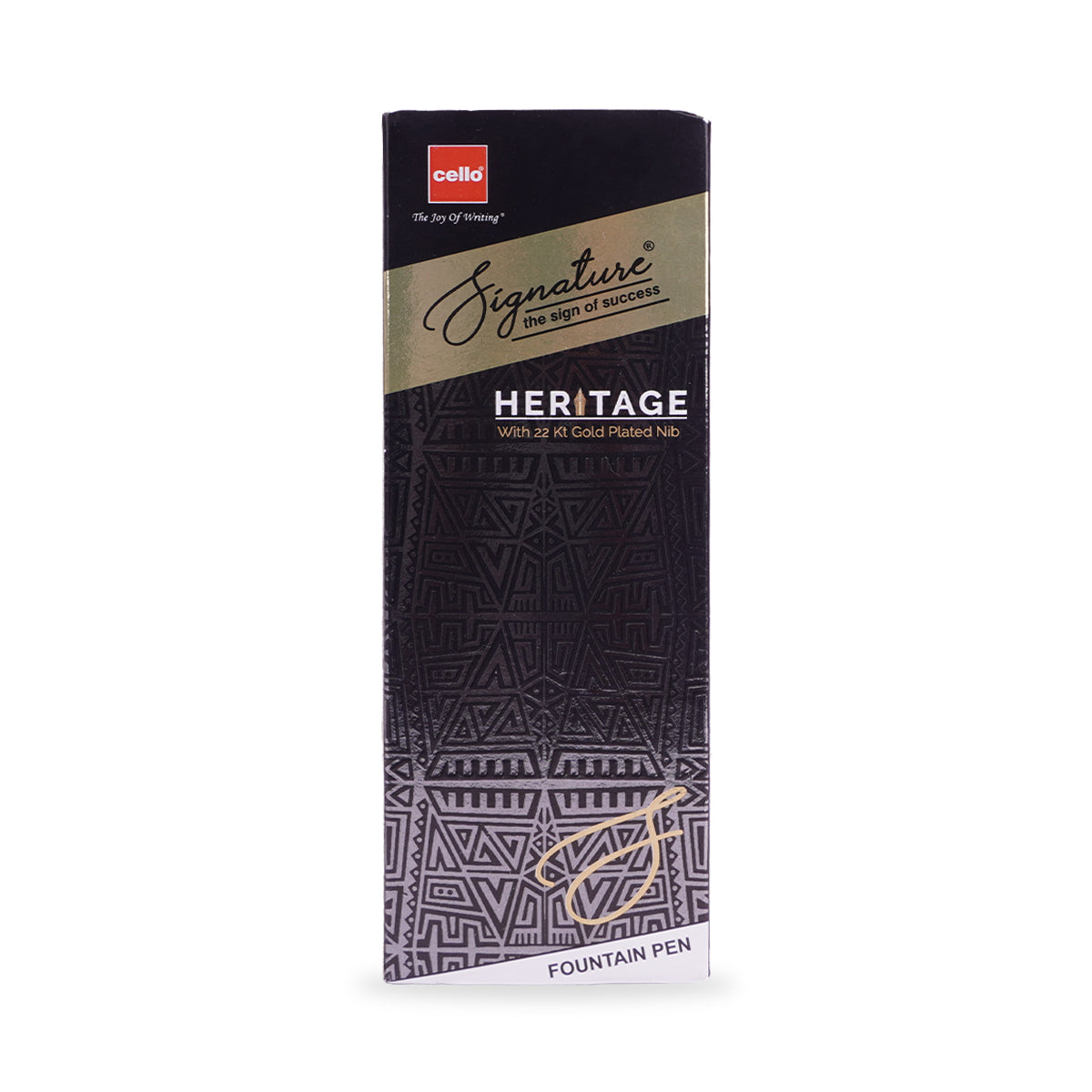 Cello Signature Heritage Black Fountain Pen – Fine Nib