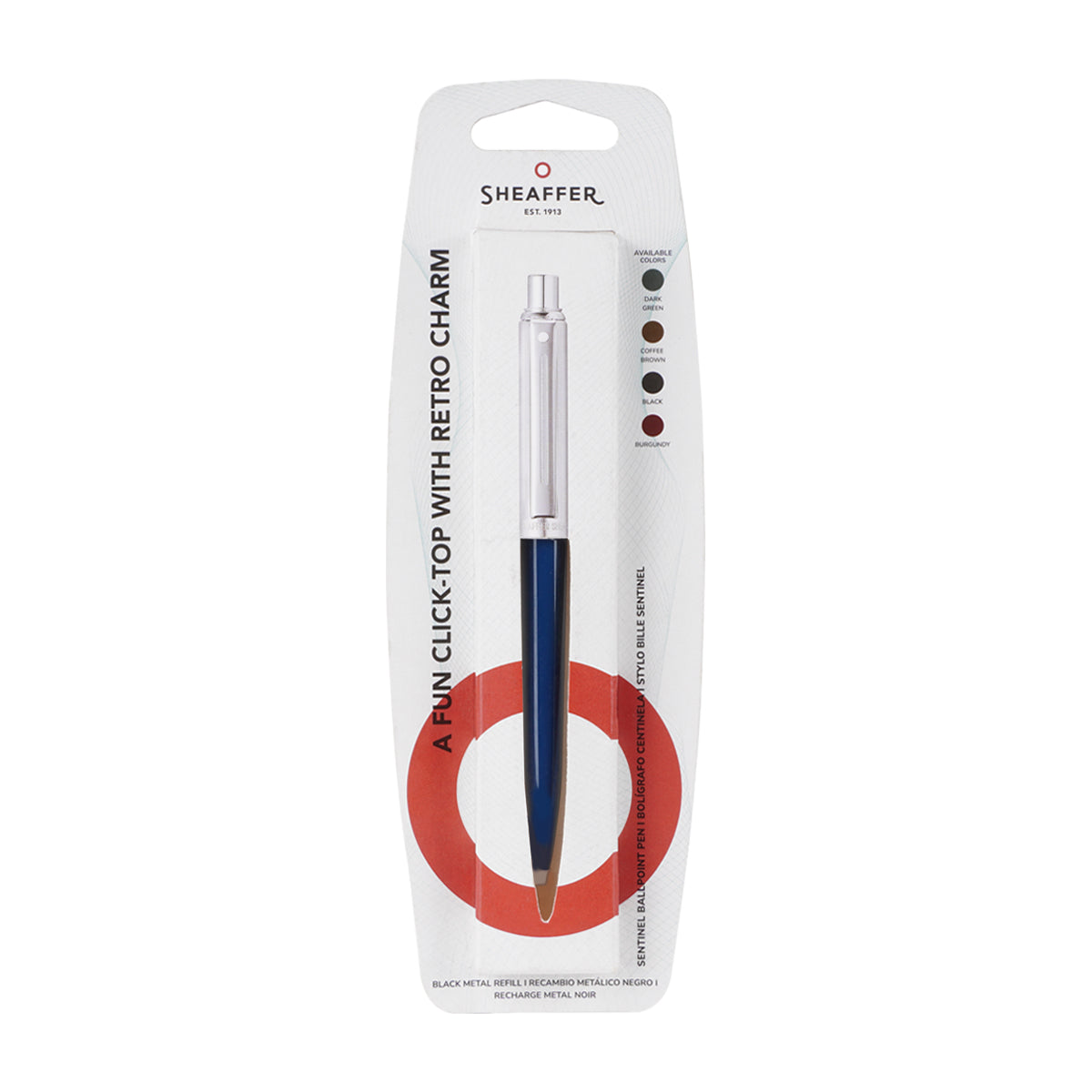 Sheaffer 321 Sentinel — Glossy Blue & Chrome Ball Pen