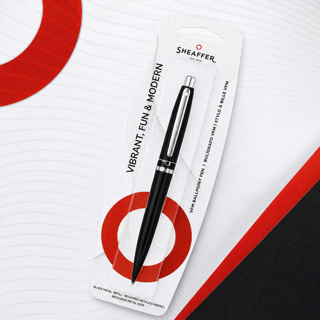 Sheaffer VFM — Matte Black & Chrome Trim Ball Pen
