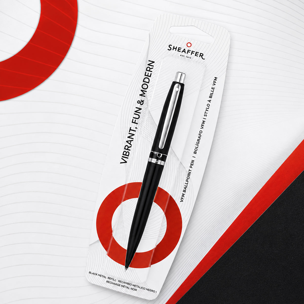 Sheaffer VFM — Matte Black & Chrome Trim Ball Pen