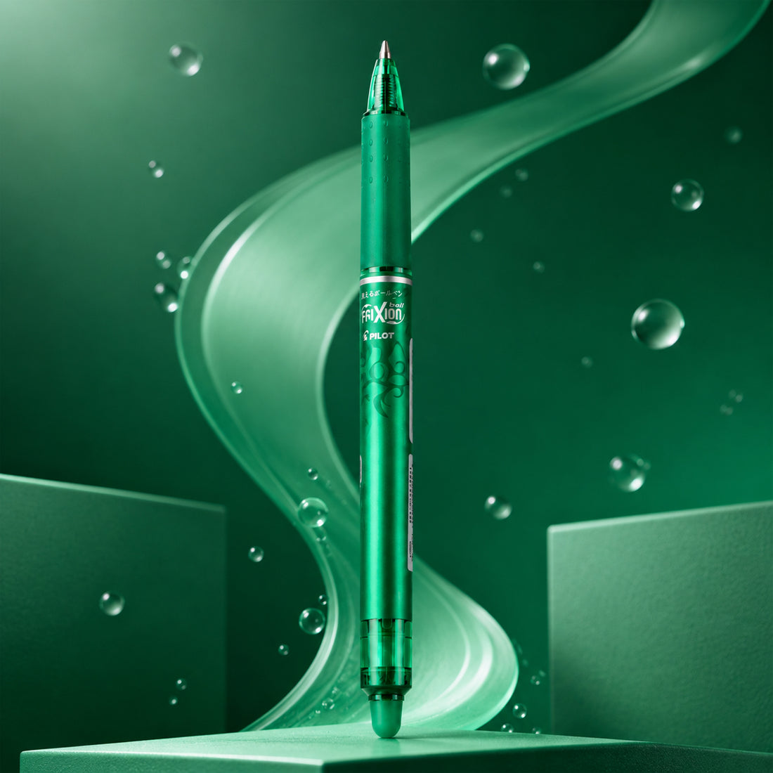 Pilot Frixion Clicker Green 0.7mm Erasable Roller Ball Pen