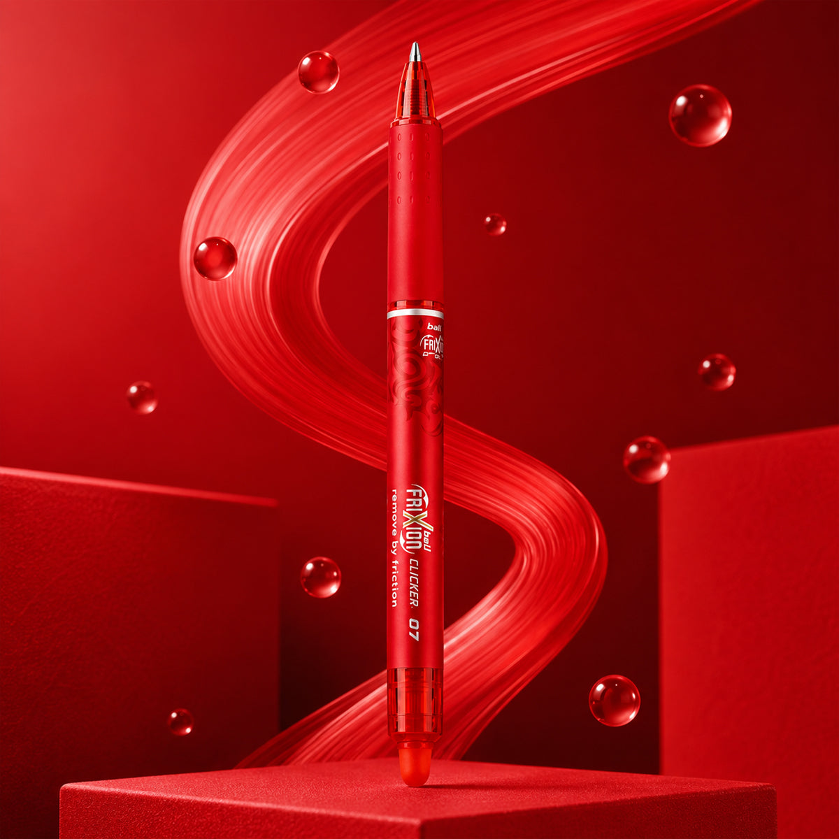 Pilot Frixion Clicker Red 0.7mm Erasable Roller Ball Pen