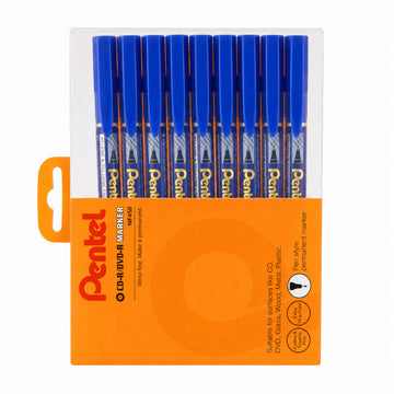 Pentel NF450 Permanent Marker Extra Fine Tip — Set of 8 (Blue)