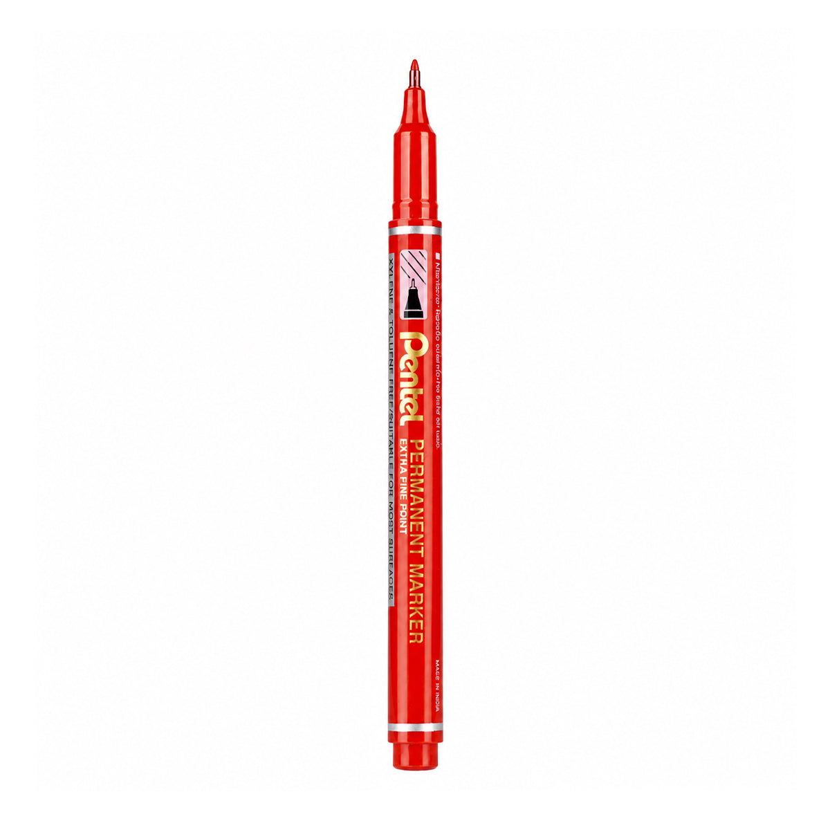 Pentel NF450 Permanent Marker Extra Fine Tip — Set of 9 (Red)