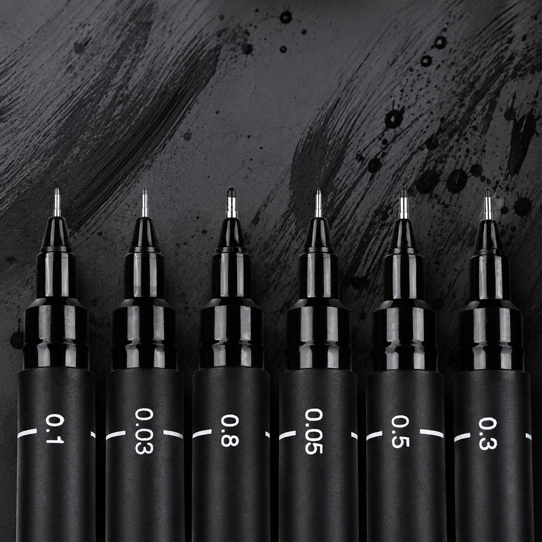Uni‑ball PIN‑200 Fineliner Drawing Pen Set — 6 Pieces