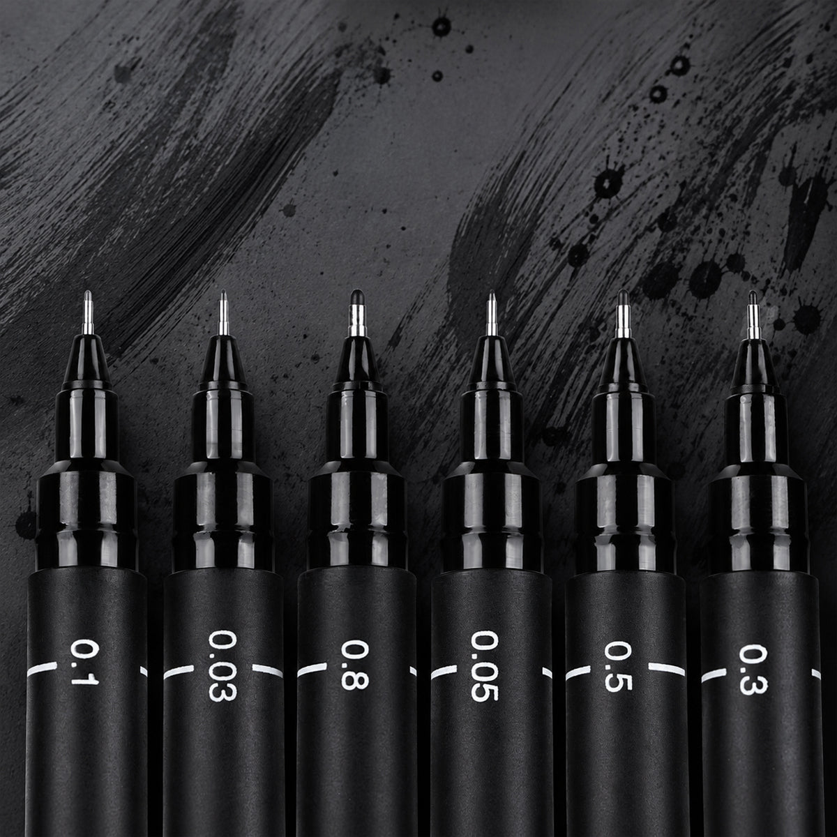 Uni‑ball PIN‑200 Fineliner Drawing Pen Set — 6 Pieces