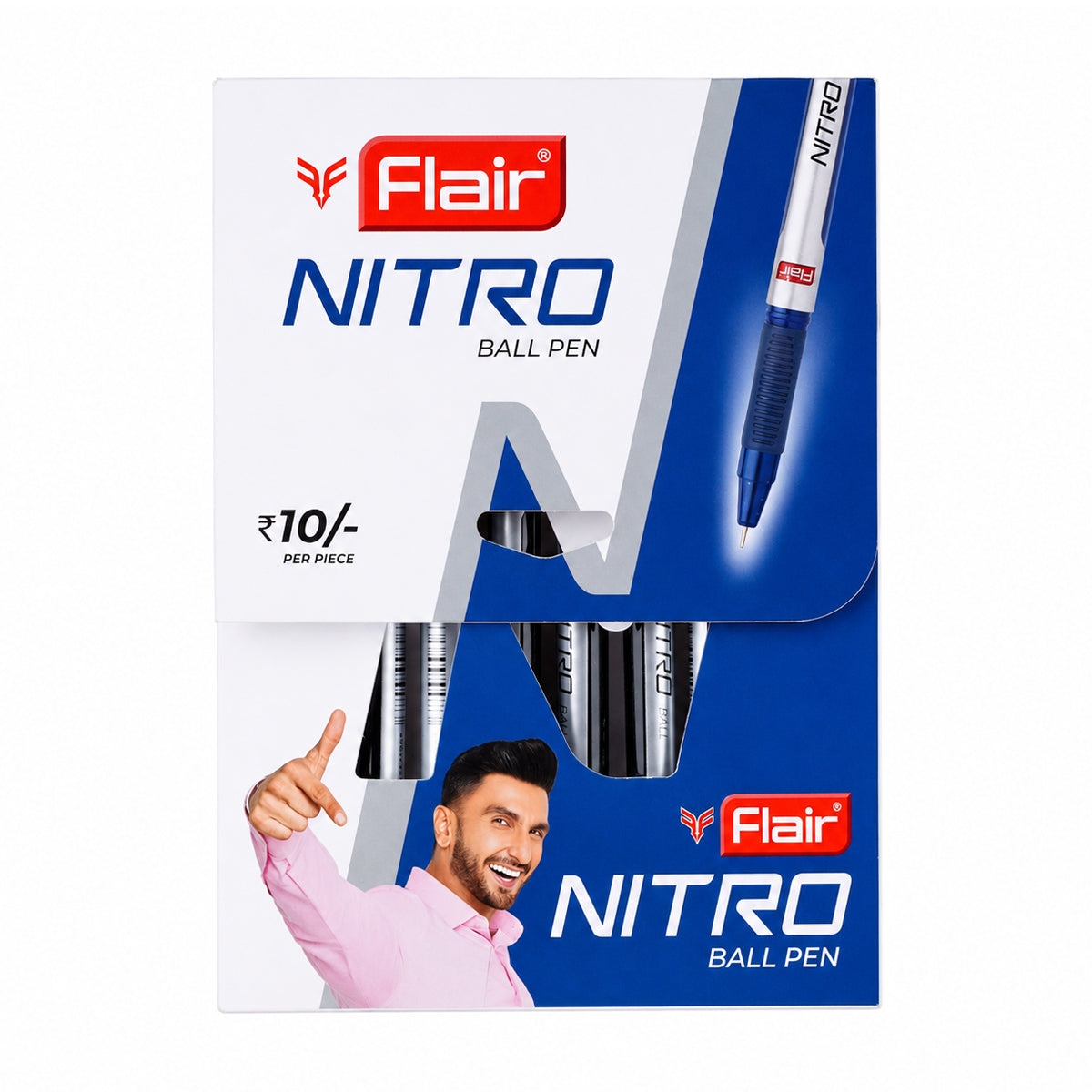 Flair Nitro 0.7 mm — Black Ball Pen (Cap)