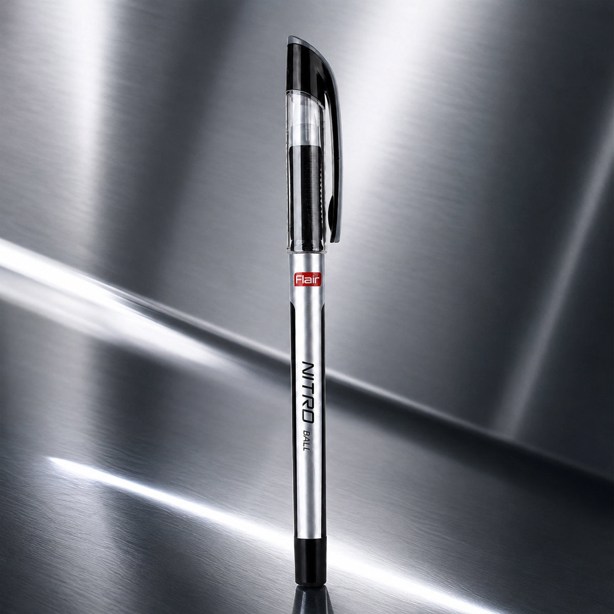 Flair Nitro 0.7 mm — Black Ball Pen (Cap)