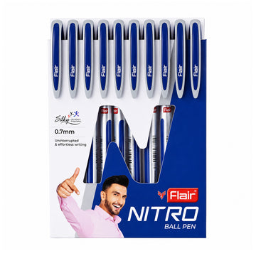 Flair Nitro 0.7 mm — Blue Ball Pen (Cap)