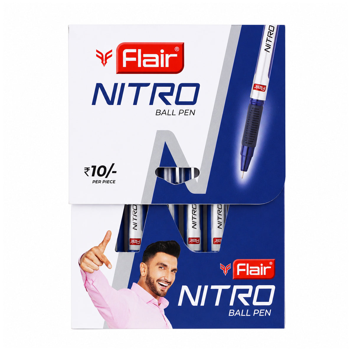 Flair Nitro 0.7 mm — Blue Ball Pen (Cap)