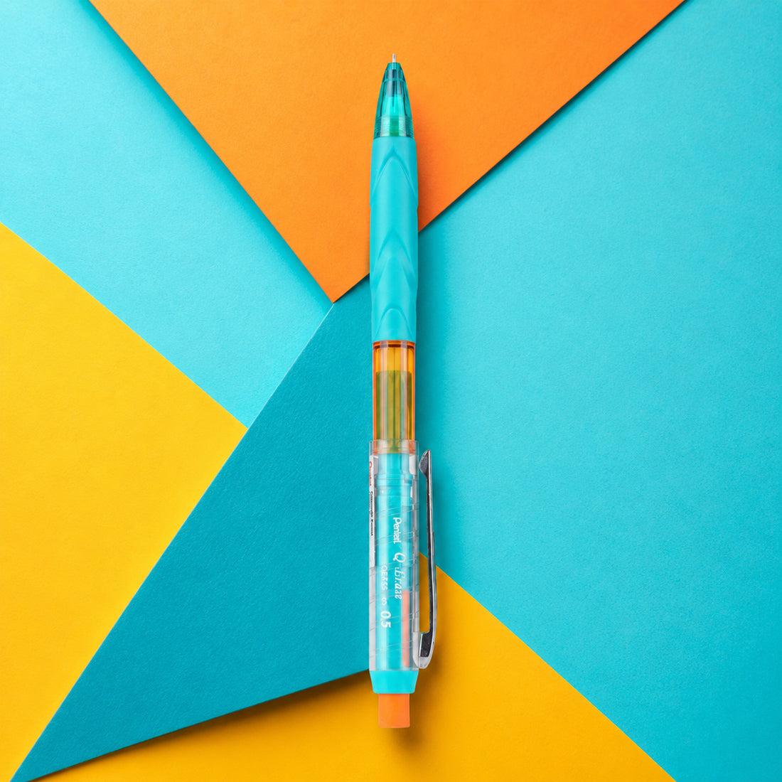 Pentel Q-Erase QE425 Turquoise Barrel 0.5mm Mechanical Pencil — Set of 2