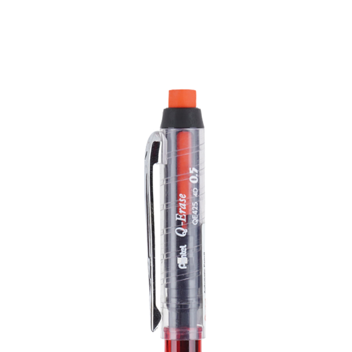 Pentel Q-Erase QE427 Red Barrel 0.7mm Mechanical Pencil — Set of 2