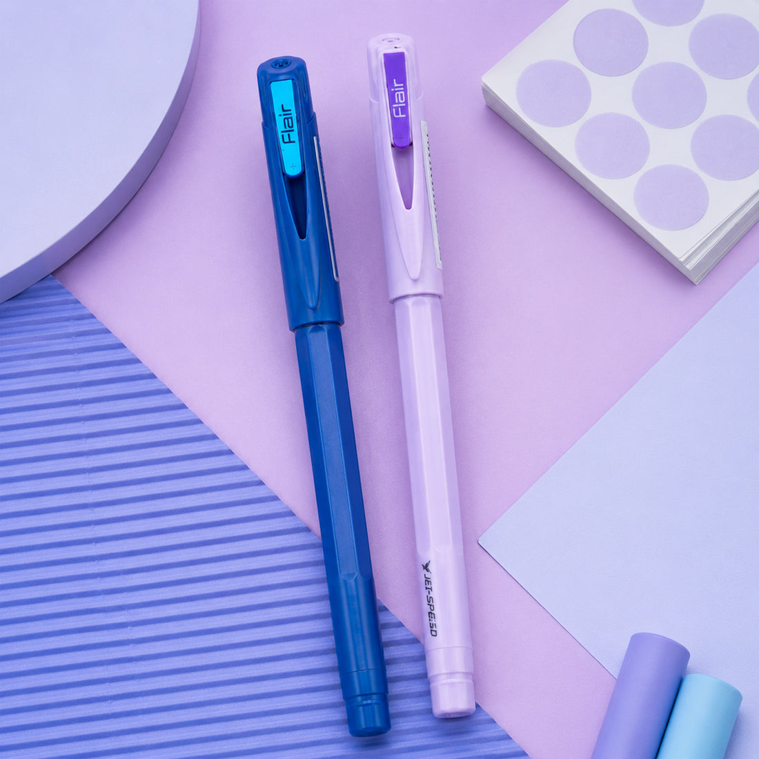 Flair Jet‑Speed 0.7 mm — Blue Ink Gel Pen Set (10 pcs)