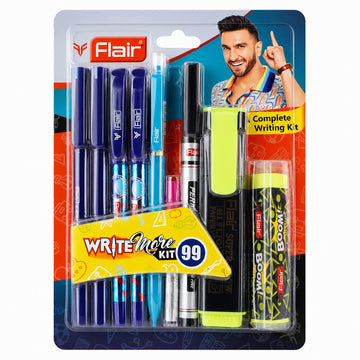 Flair Write More Kit 99 — 9‑Piece Stationery Combo