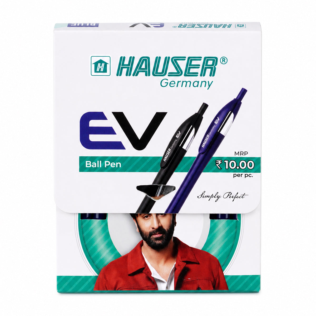 Hauser Germany EV Retractable Ball Pen — Blue Ink (Set of 10)