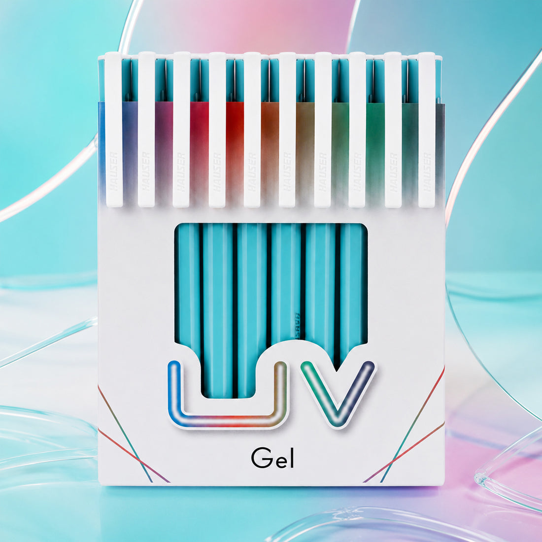 Hauser UV Gel Pen — Waterproof Blue Ink, Smooth Flow (Set of 10)