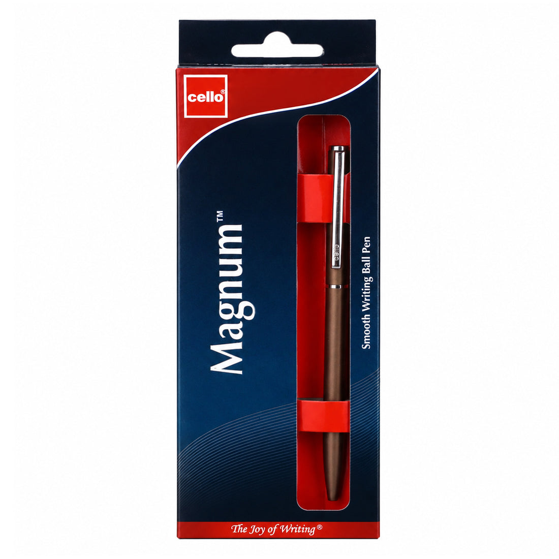 Cello Magnum Metal Ball Pen — Matte Brown, Blue Ink