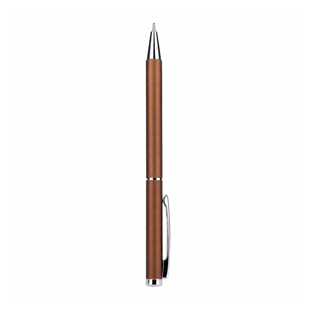 Cello Jet Set Exec Metal Ball Pen — Matte Brown, Blue Ink