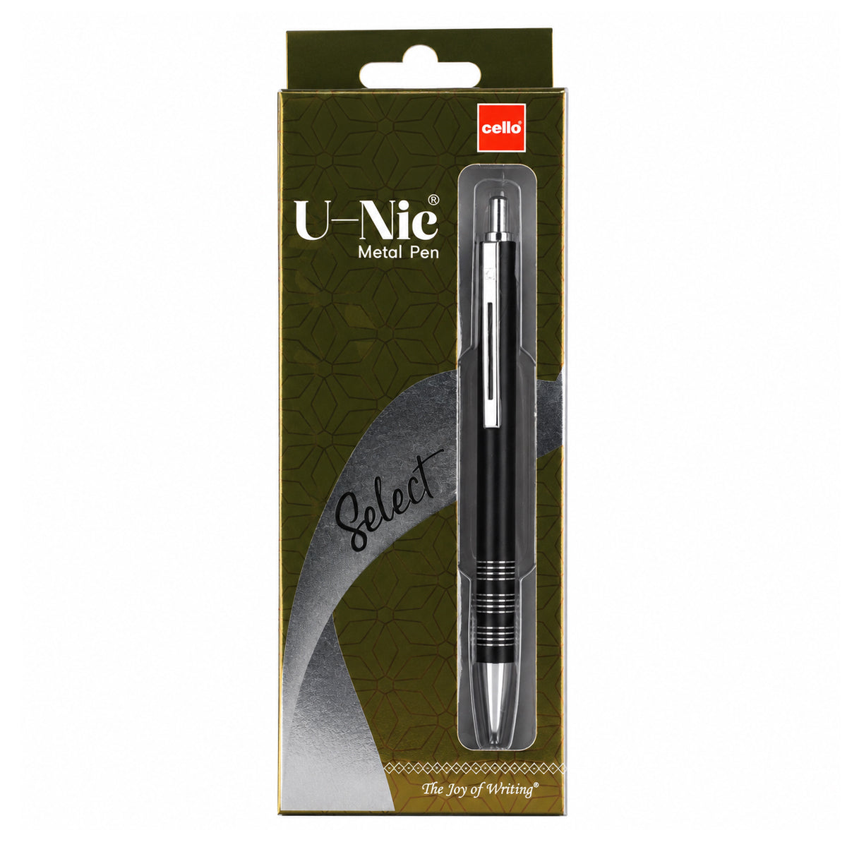 Cello Select U-Nic Metal Ball Pen — Matte Black, Blue Ink