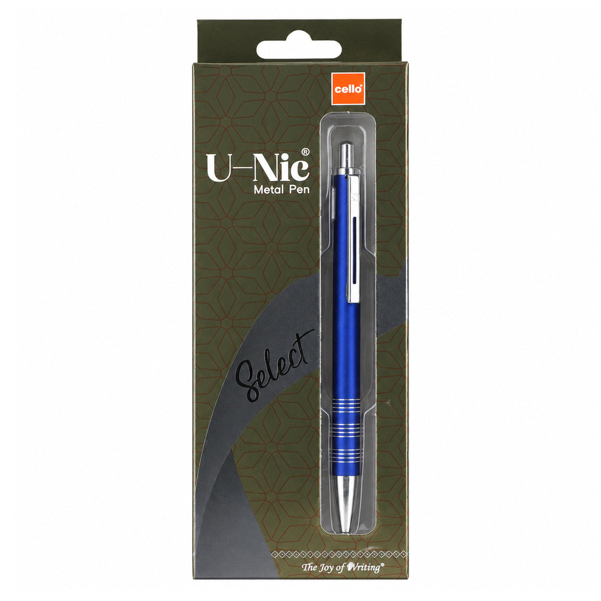Cello Select U-Nic Metal Ball Pen — Matte Blue, Blue Ink
