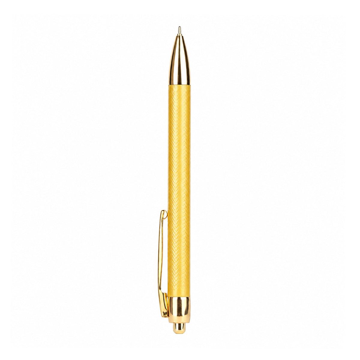 Cello Bronza Metal Ball Pen — Matte Light Gold Textured Body, Blue Ink