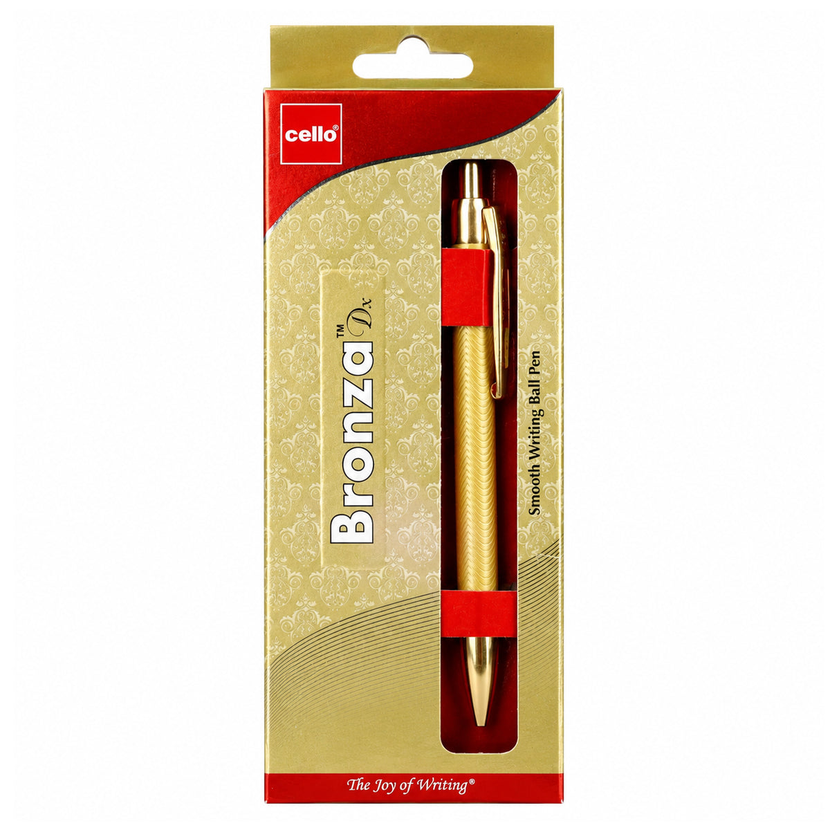 Cello Bronza Metal Ball Pen — Matte Light Gold Textured Body, Blue Ink