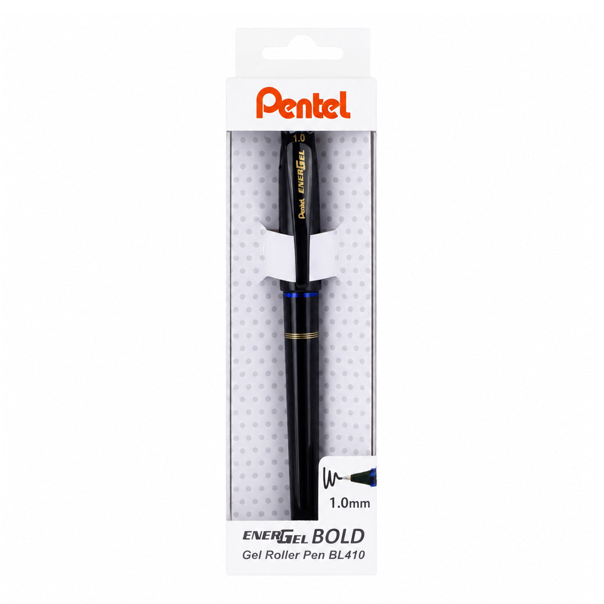 Pentel EnerGel Bold 1.0mm Blue Gel Pen (BL410) — Pack of 2
