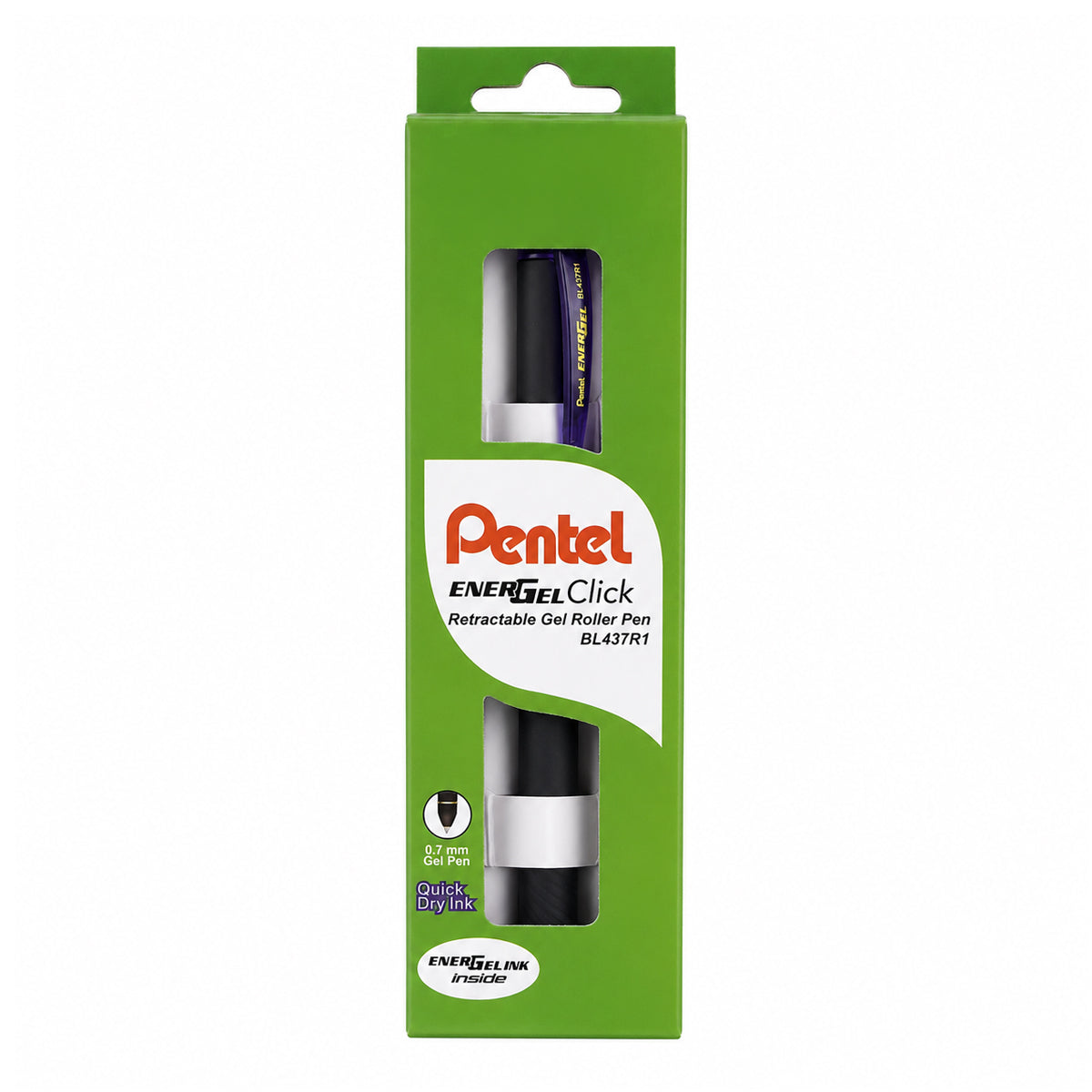 Pentel EnerGel Retractable 0.7mm Blue Gel Pen (BL-437R1) — Set of 3