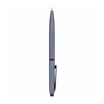 Unomax Slimy Retractable Ballpoint Pen — Grey, Blue Ink