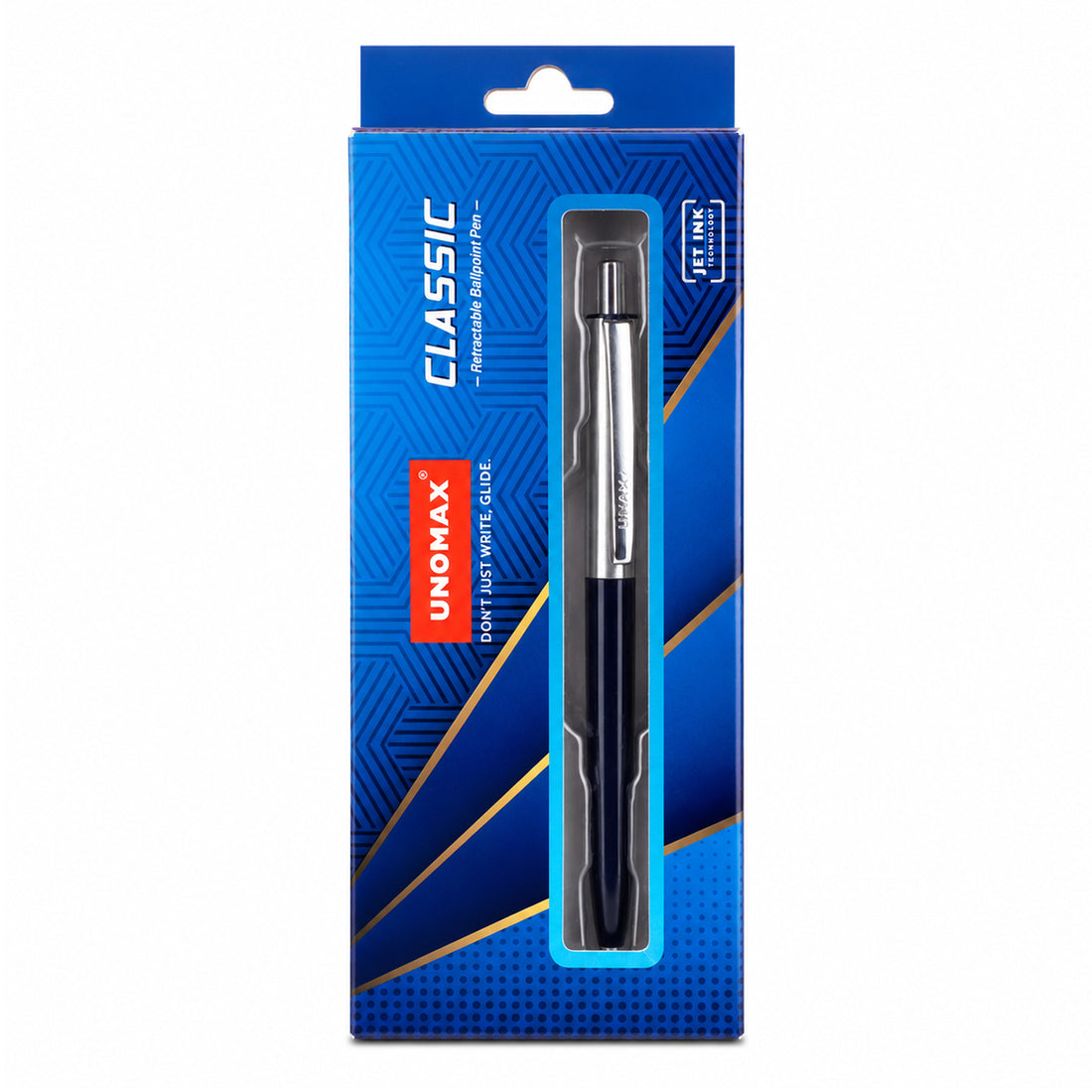 Unomax Classic Metal Ball Point Pen — Blue, Jet Ink Blue