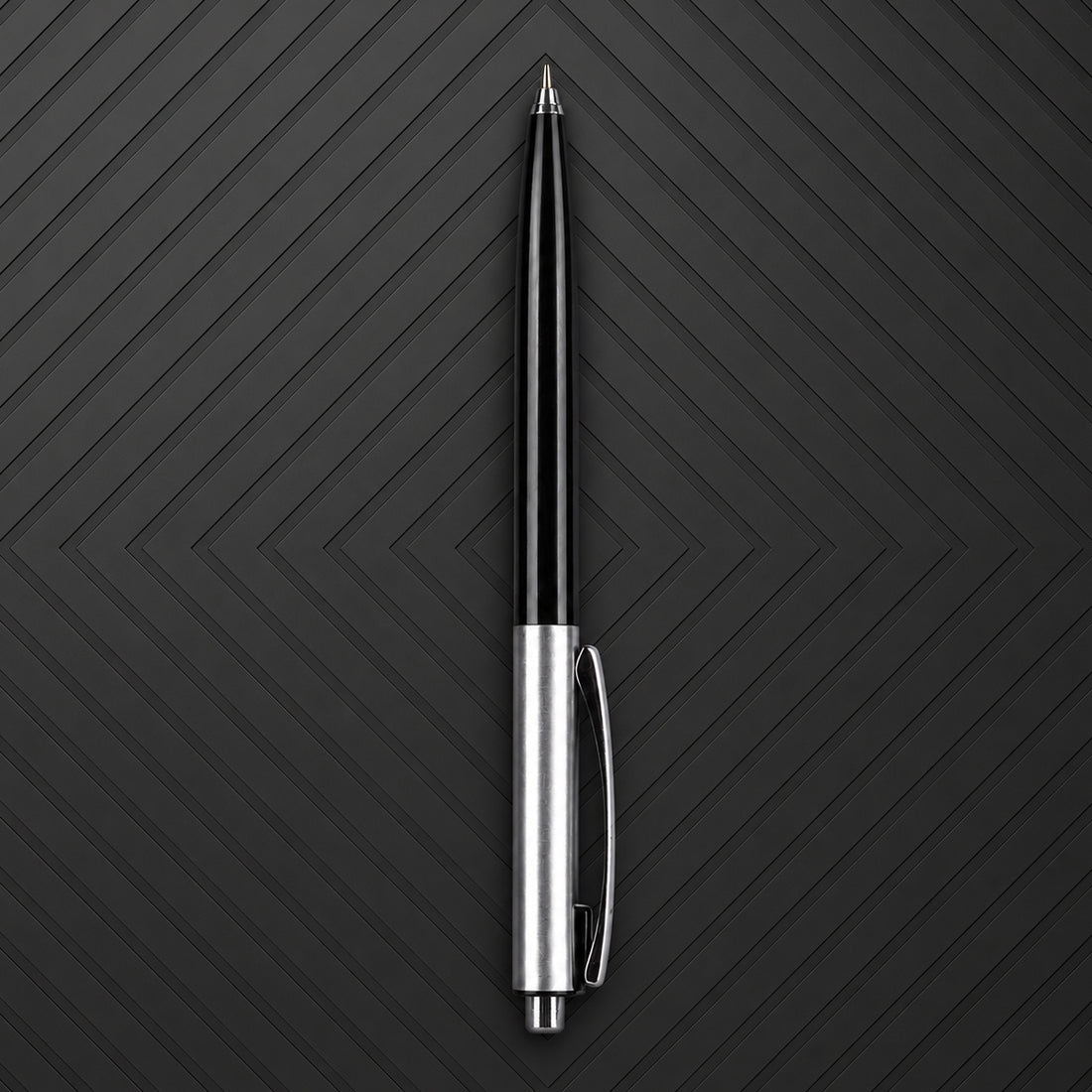 Unomax Classic Metal Ball Point Pen — Black, Jet Ink Blue