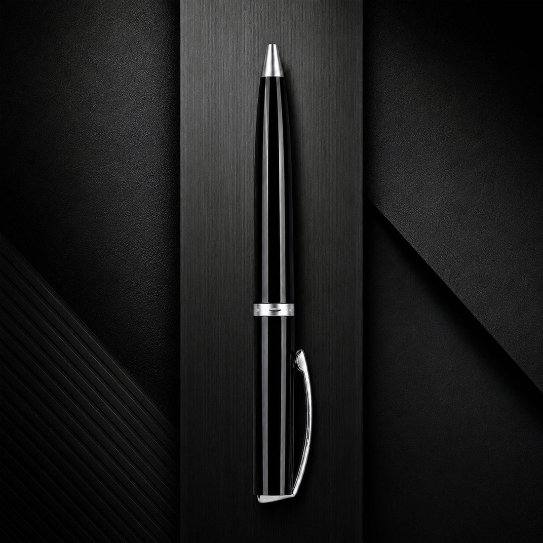 UNOMAX Alpha Metal Body Ball Pen — Black, Jet Ink Blue