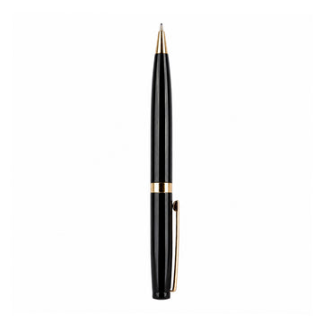 Unomax Auris Metal Body Ball Pen — Glossy Black, Blue Ink (Jet Ink)