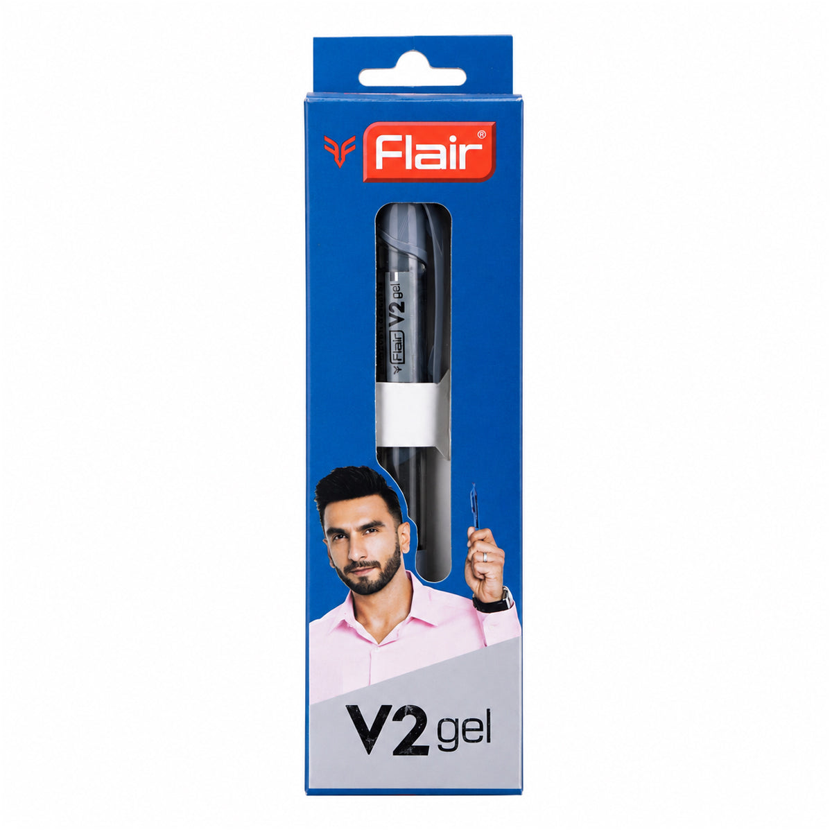 Flair V2 Retractable Gel Pen — Pack of 5 (Black Ink), Comfortable Grip