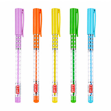 Lixel Silk Ball Pen – Blue Ink, Assorted Colours, Pack of 10