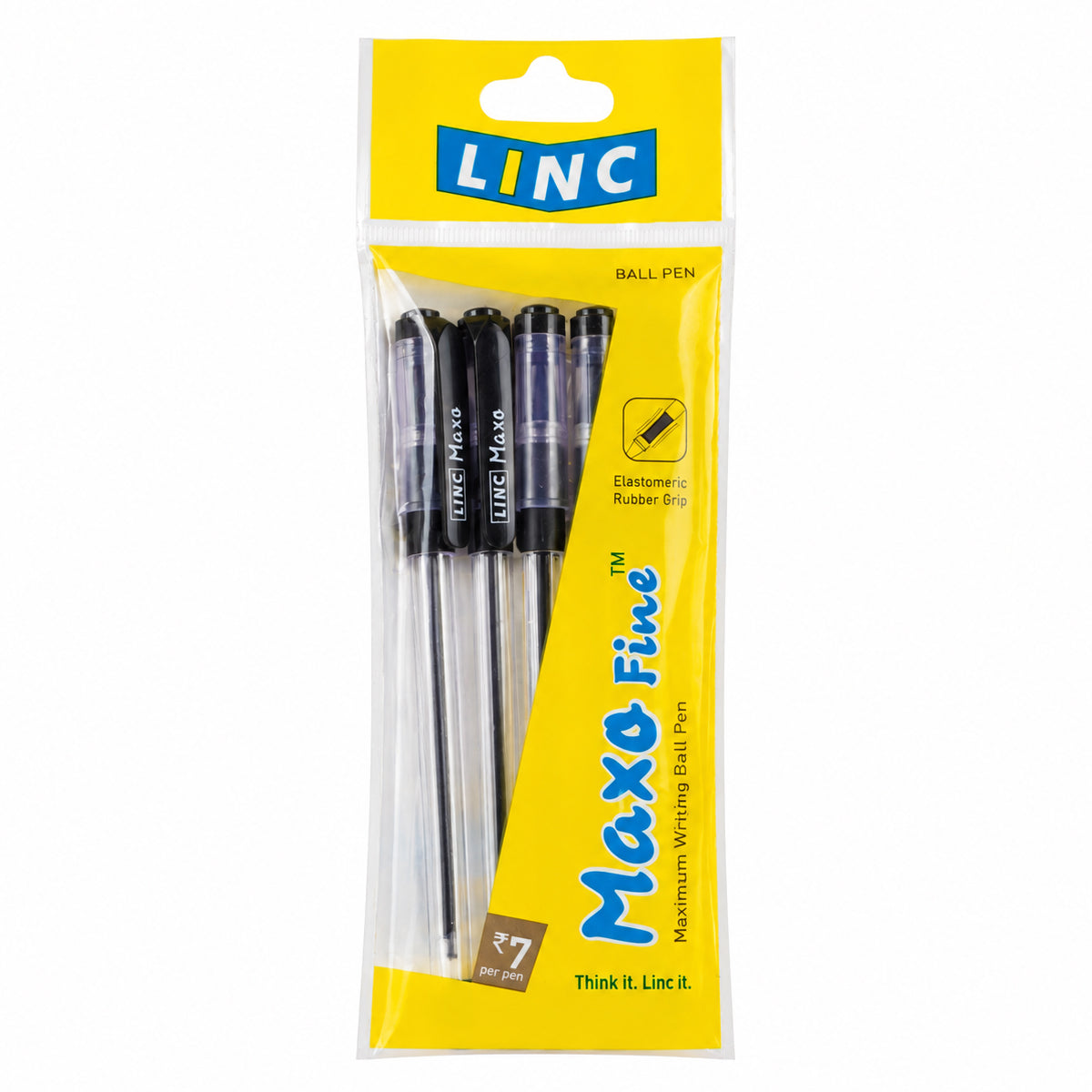 Linc Maxo Fine 0.7mm Ball Pen – Black Ink, Pack of 20