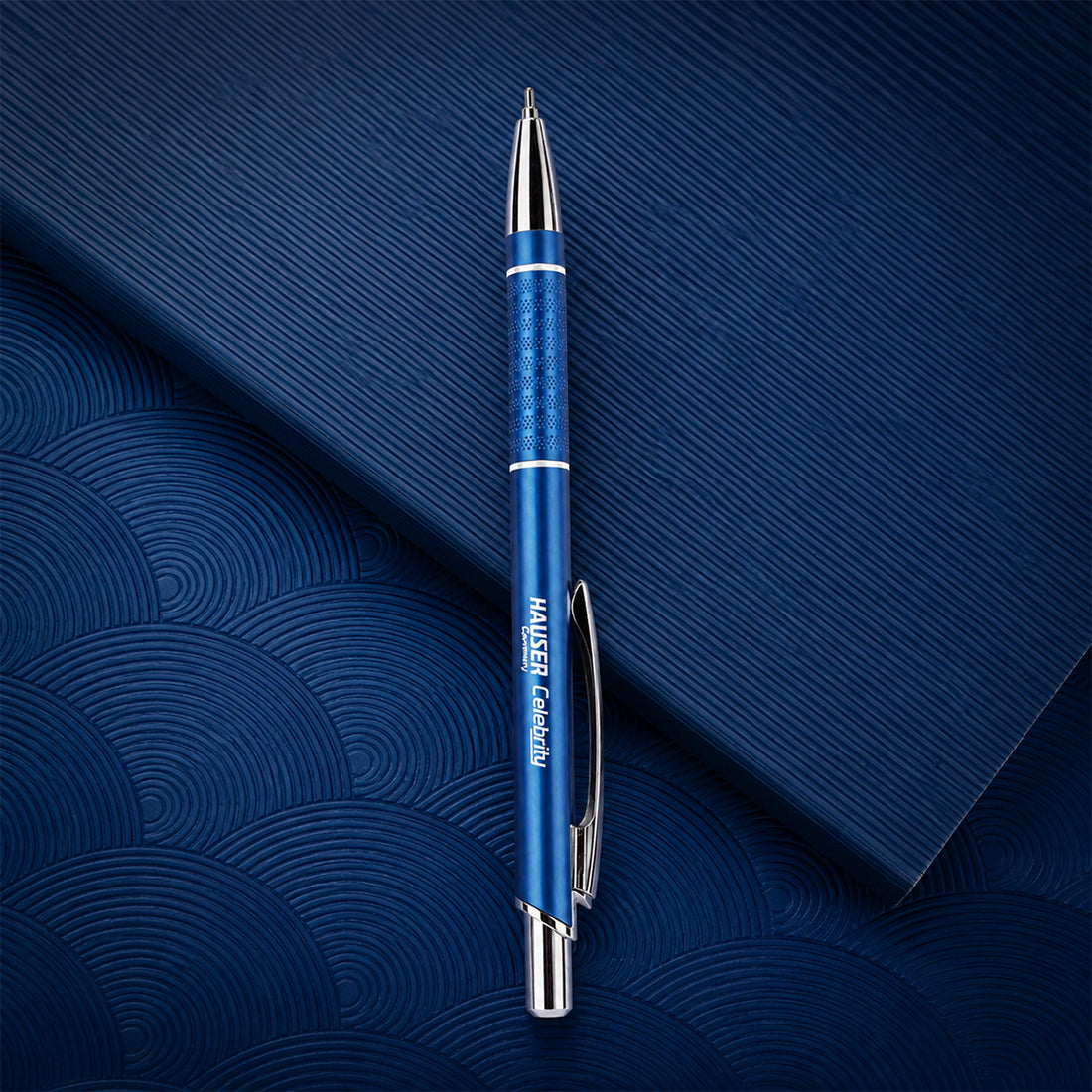 Hauser Celebrity Metal Ball Pen — Designer Blue, Blue Ink