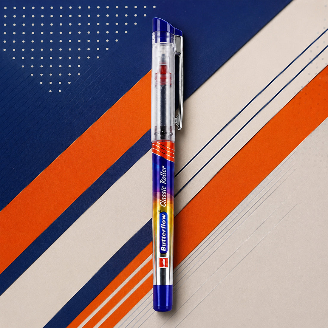 Cello Butterflow Classic Roller Pen – Red Ink