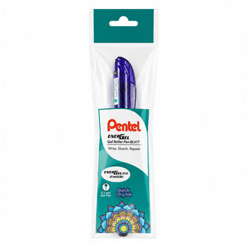 Pentel EnerGel BL417 0.7mm Roller Gel Pen – Blue Ink, Pack of 3