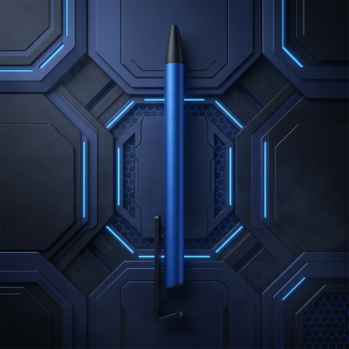 The Writershub Matte Blue Retractable Ball Pen — Blue Ink