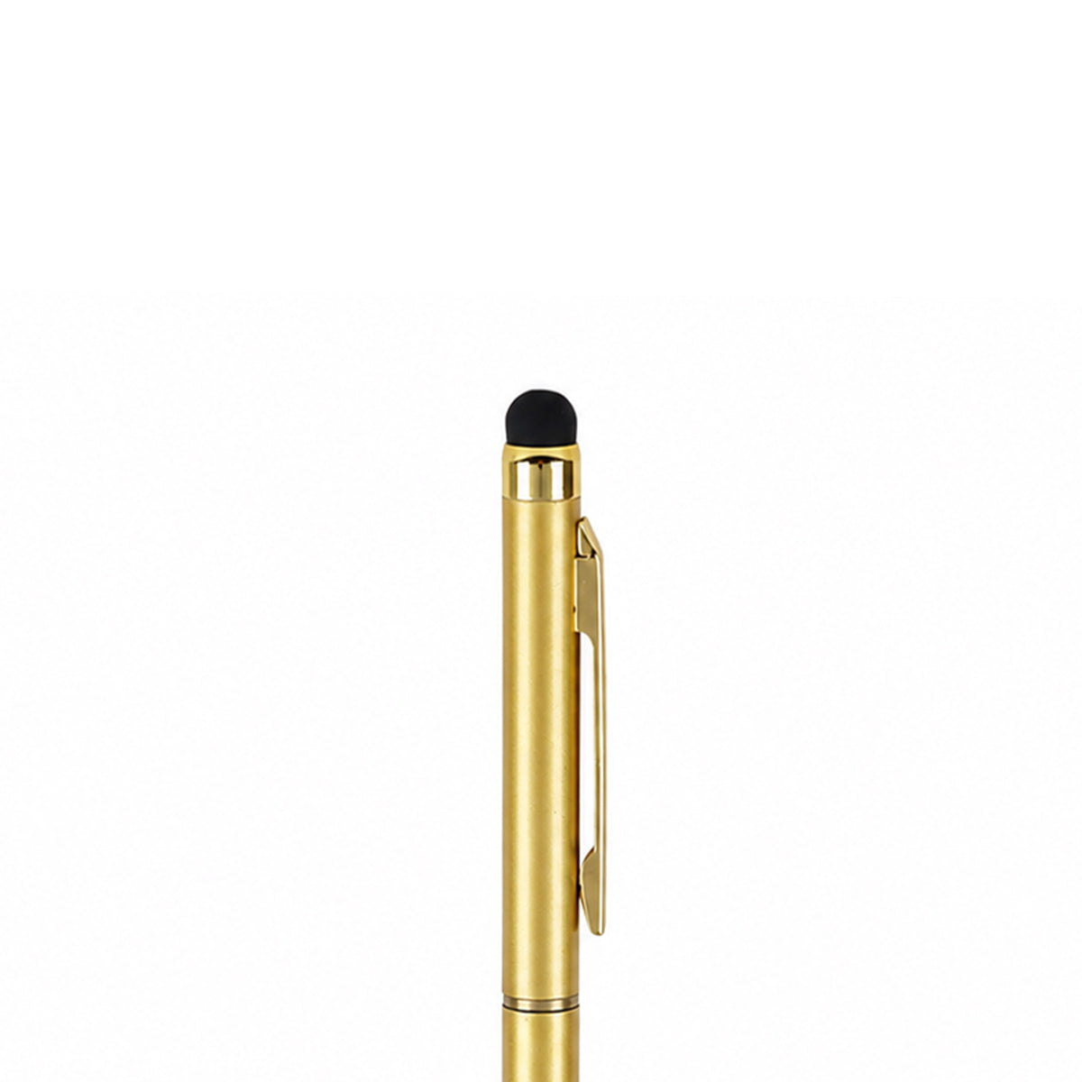 The Writershub 2‑in‑1 Gold Finish Ball Pen with Stylus — Twist Mechanism, Blue Ink