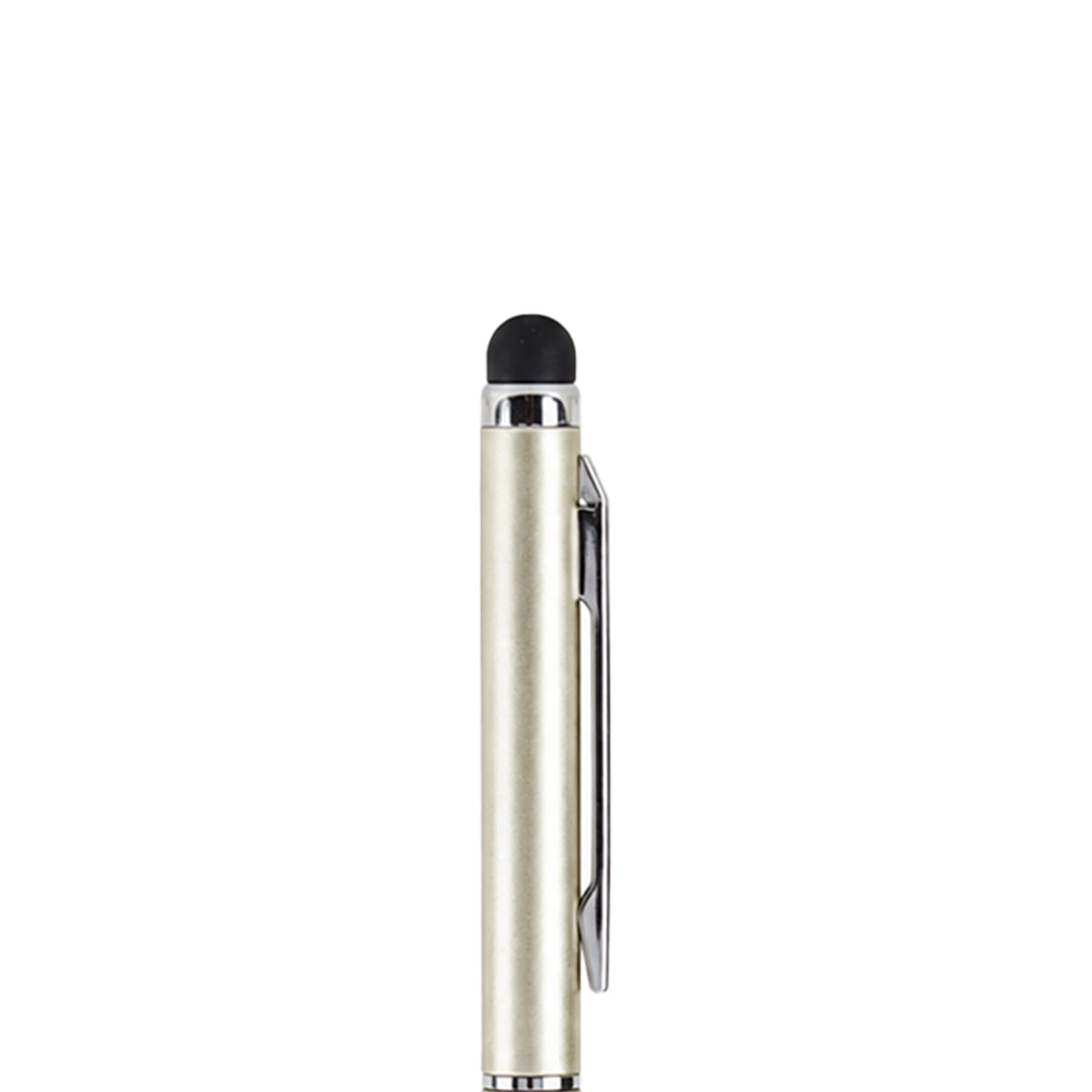 The Writershub 2-in-1 Silver Ball Pen with Stylus — Twist Mechanism, Blue Ink